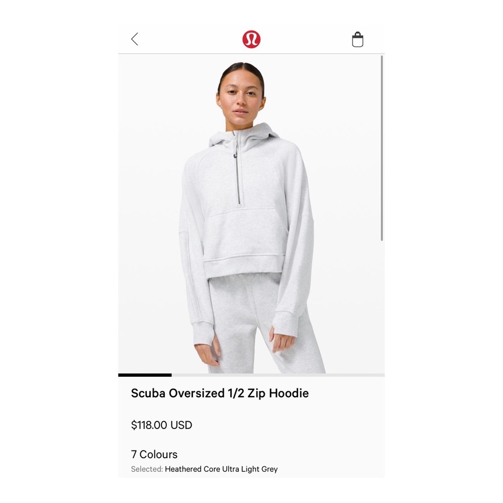 Perfect condition scuba oversized 1/2 zip hoodie